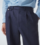 Dunhill Striped linen tapered pants