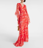 Etro Floral silk gown