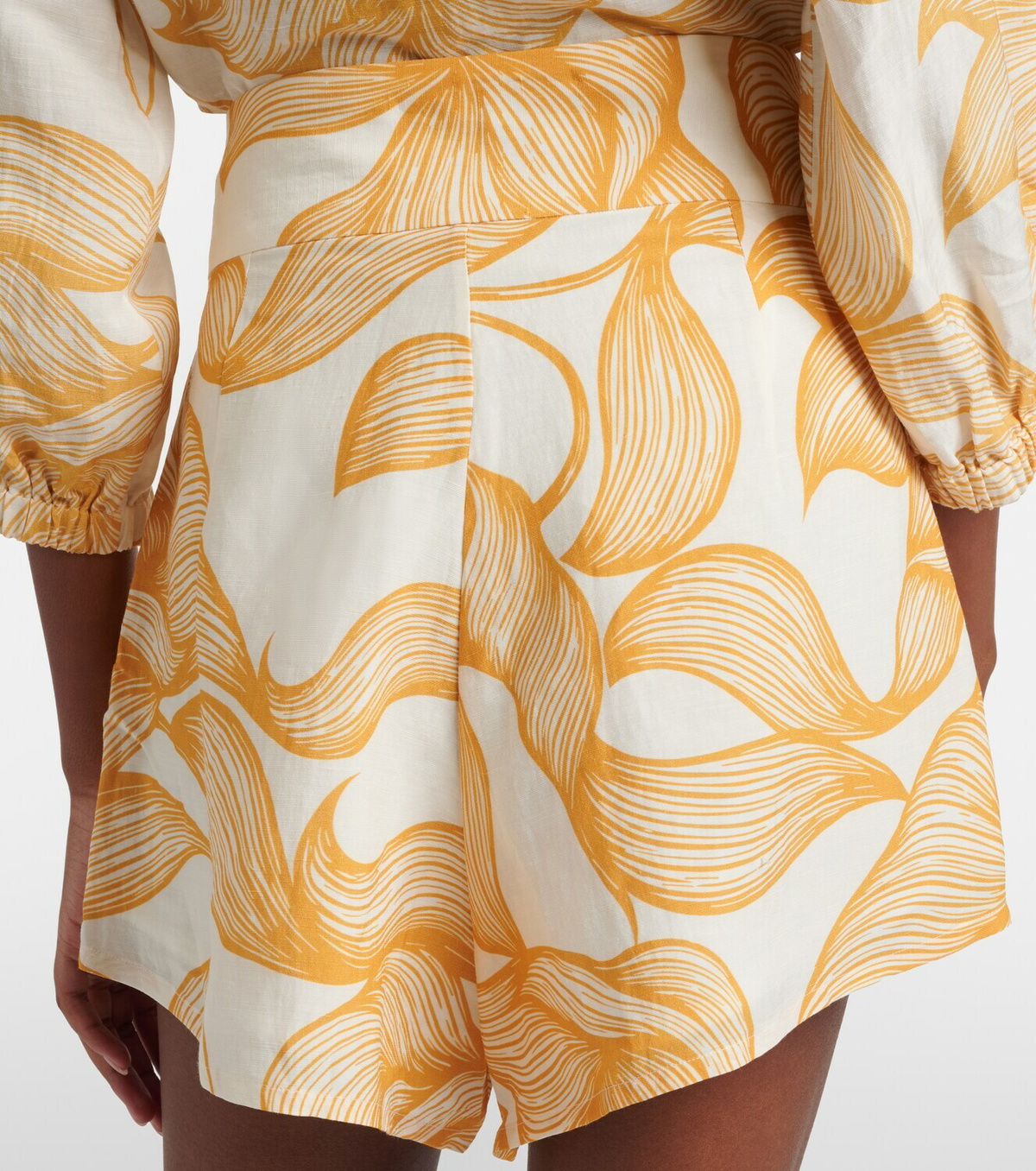 Adriana Degreas Foliage printed wide-leg shorts