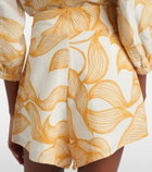 Adriana Degreas Foliage printed wide-leg shorts