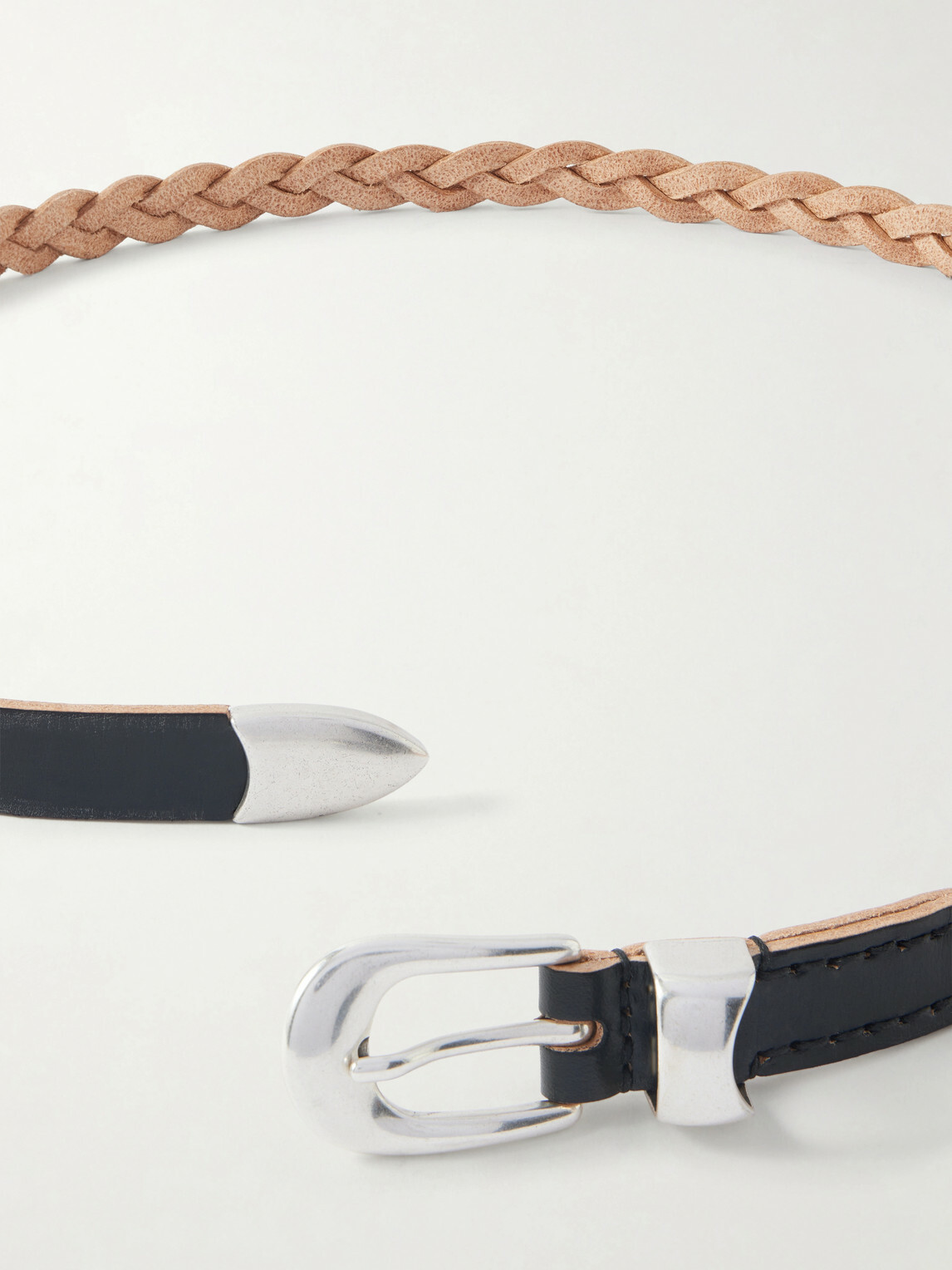 Our Legacy - 2cm Braided Leather Belt - Black