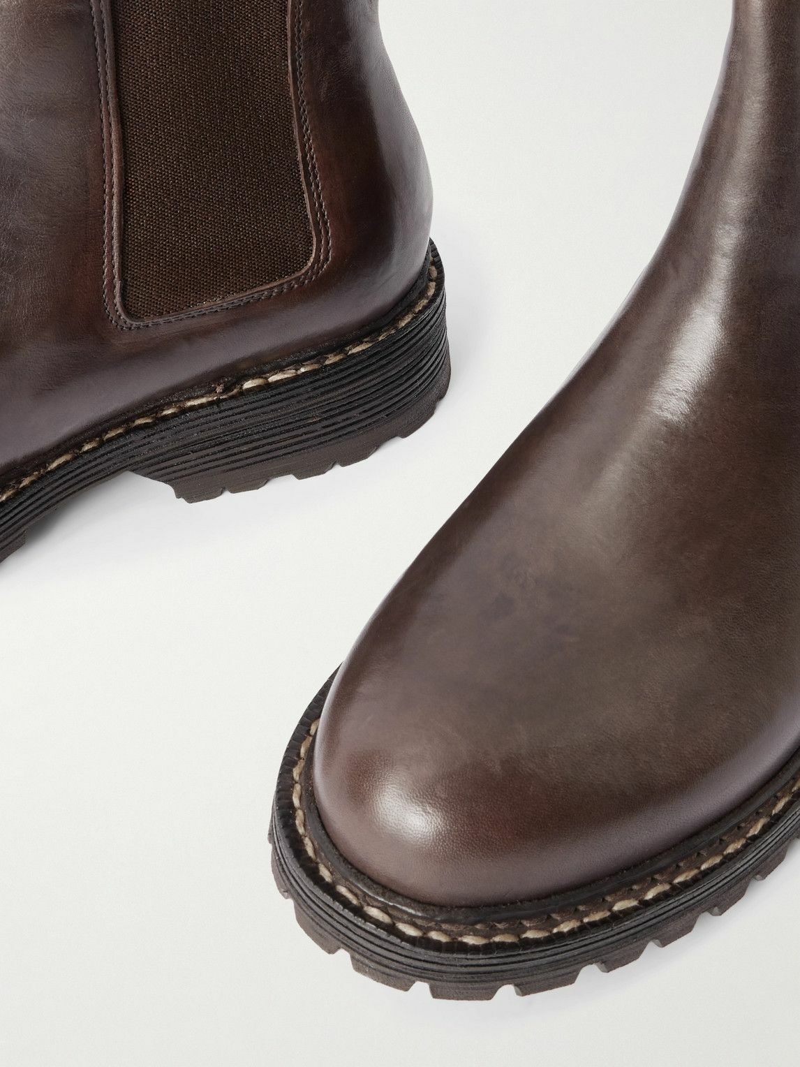 Visvim - Gornergrat Mid-Folk Leather Chelsea Boots - Brown Visvim