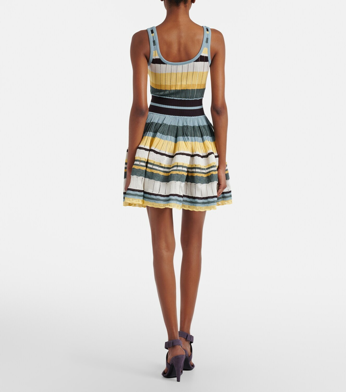 Alaïa Knitted striped minidress