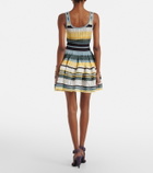 Alaïa Knitted striped minidress