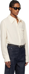 NULLUS Off-White Kerchief Collar Shirt
