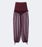 Nensi Dojaka Semi-sheer wide-leg pants