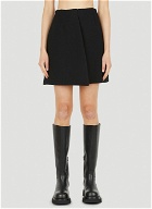 Front Split Mini Skirt in Black