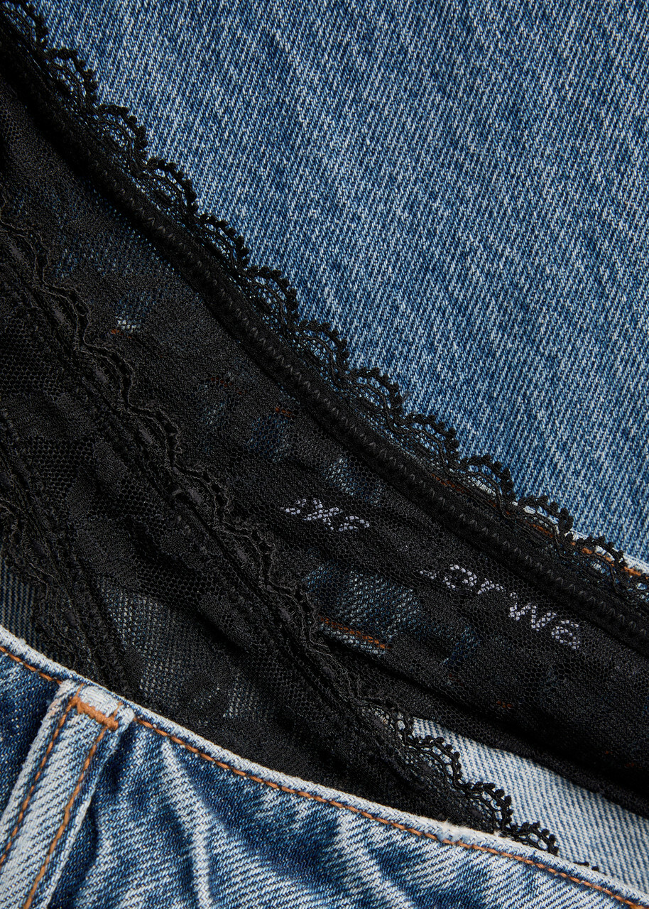 【関税込み】alexanderwang.t ジーンズ Alexanderwang.t Underwear-effect Straight-leg Jeans Blue