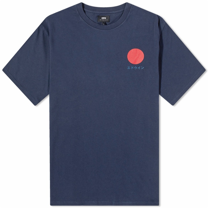 Photo: Edwin Men's Japanese Sun T-Shirt in Navy Blazer