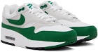 Nike Gray & Green Air Max 1 Sneakers