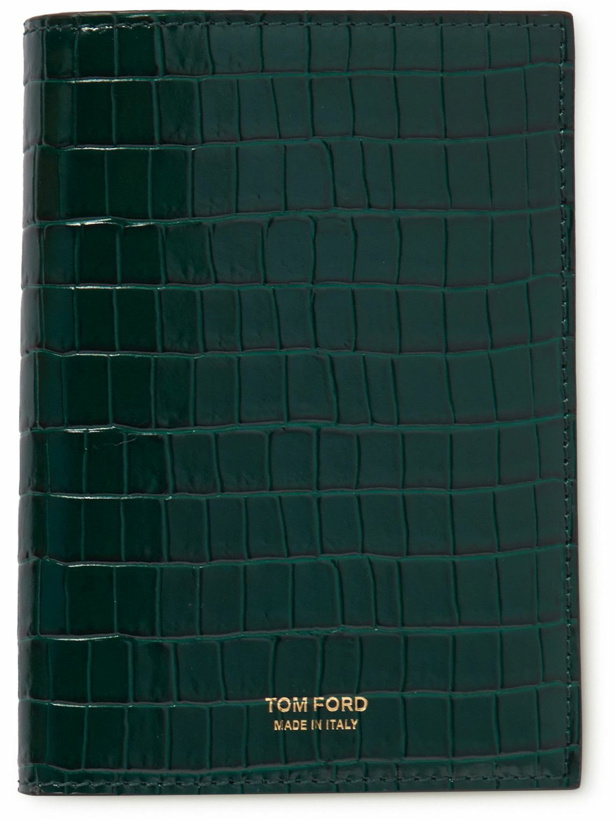 Photo: TOM FORD - Croc-Effect Leather Passport Cover