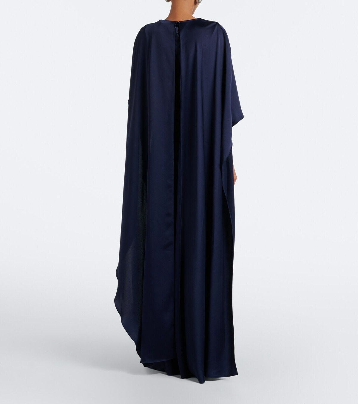 Simkhai Izel asymmetric caped satin gown