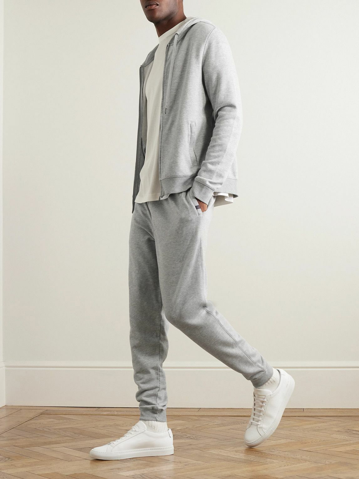 Derek Rose - Quinn 1 Tapered Cotton and Modal-Blend Jersey Sweatpants -  Gray Derek Rose