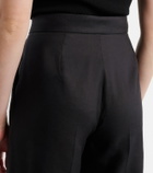 Max Mara Linen and silk twill wide-leg pants