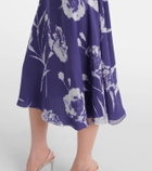 Erdem Floral silk voile midi dress