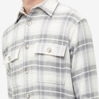 NN07 Men's Soren Check Overshirt in Grey Check