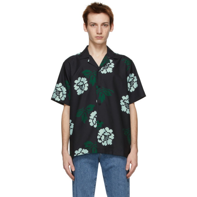 Photo: Saturdays NYC Black Canty Rose Short Sleeve Shirt