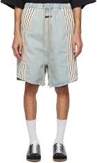 Fear of God Blue Striped Denim Shorts