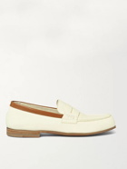 J.M. Weston - 281 Le Moc Textured-Leather Loafers - Neutrals