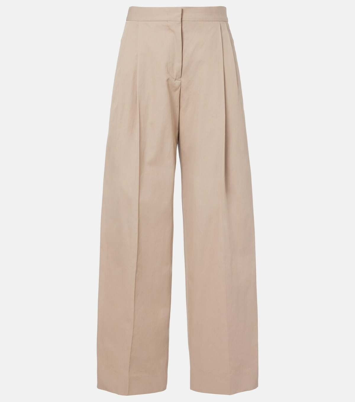 Jil Sander Pleated cotton wide-leg pants