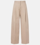 Jil Sander Pleated cotton wide-leg pants
