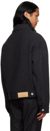 AMI Alexandre Mattiussi Gray Boxy-Fit Jacket