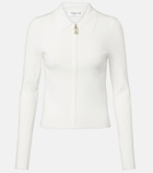 Victoria Beckham Mila ribbed-knit zip-up top
