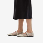 Vagabond Shoemakers Women's Wiolette Buckle Ballet Shoe in Mesh in Off White
