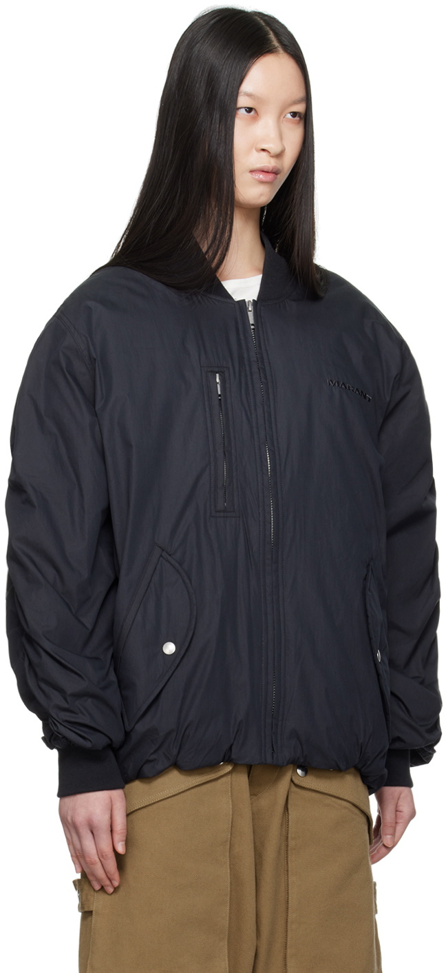 Isabel Marant Etoile Black Coleen Bomber Jacket Isabel