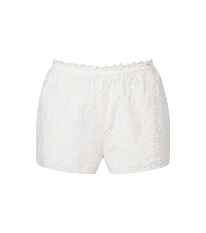 Photo: Posse Harriet embroidered cotton poplin shorts