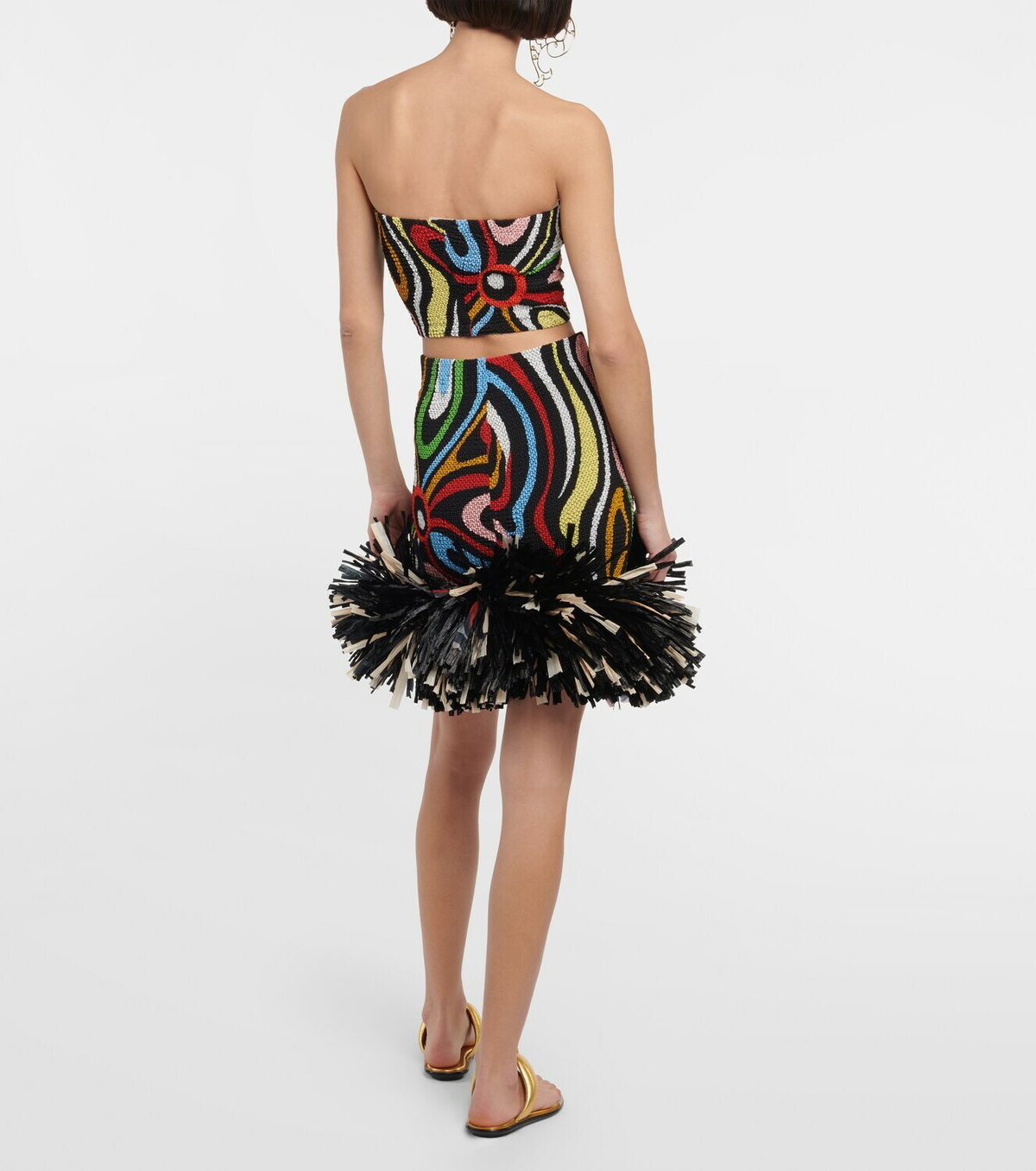 Pucci Fringe-trimmed printed miniskirt Emilio Pucci