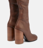 Burberry - Leather over-the-knee boots