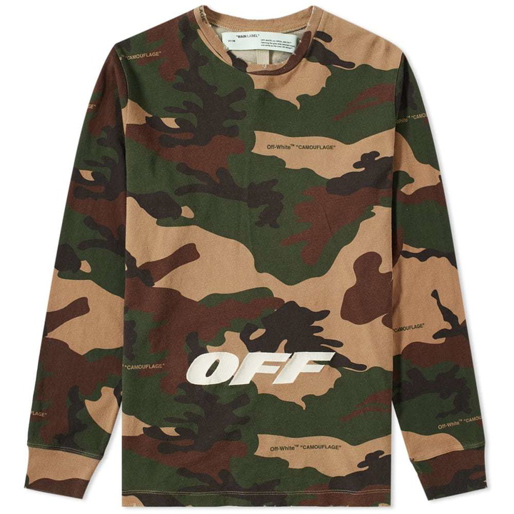 Photo: Off-White Long Sleeve Camo Tee Green