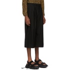 Lad Musician Black 3Tuck Cropped Wide Trousers