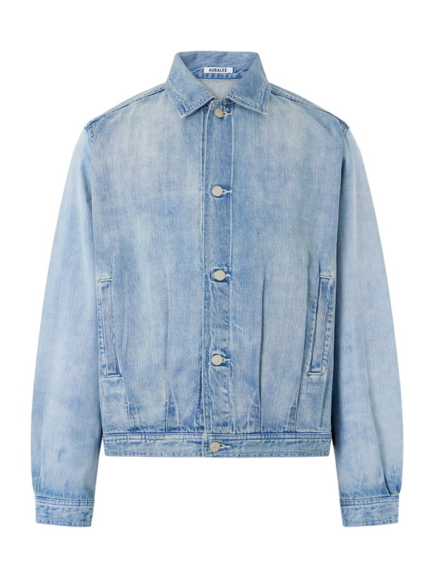 Photo: Auralee - Faded Denim Jacket - Blue
