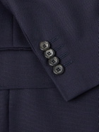 Canali - Kei Wool-Basketweave Blazer - Blue