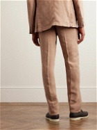 Boglioli - Tapered Linen Suit Trousers - Orange
