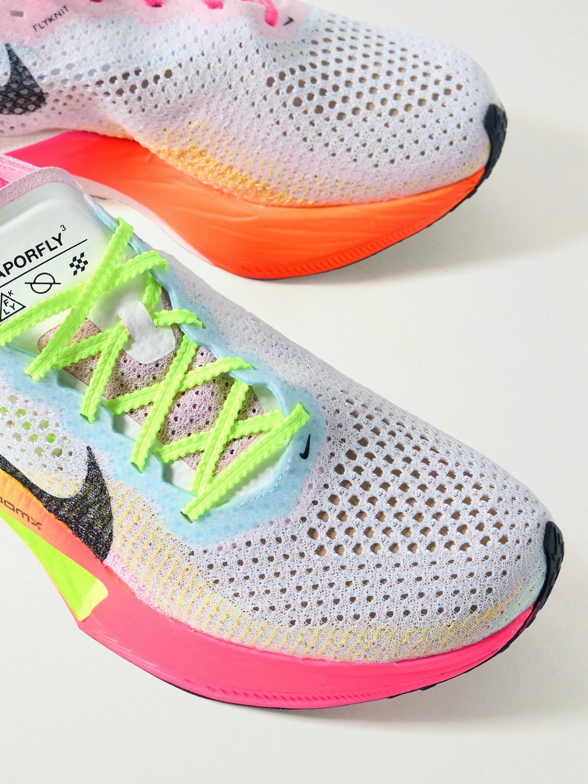 NIKE RUNNING - ZoomX Vaporfly 3 Flyknit Running Sneakers - Multi