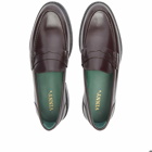 VINNY'S Men's Townee Penny Loafer in Brown Polido Leather