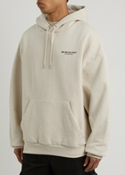 Mki Miyuki Zoku Logo Hooded Cotton-blend Sweatshirt Cream