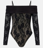 Zimmermann Rebellion off-shoulder lace bodysuit