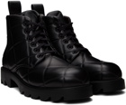 Bottega Veneta Black Strut Grid Boots