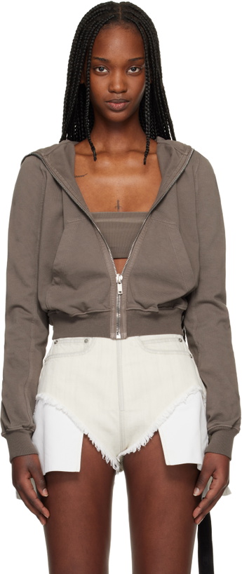 Photo: Rick Owens DRKSHDW Brown Temple Small Hoodie