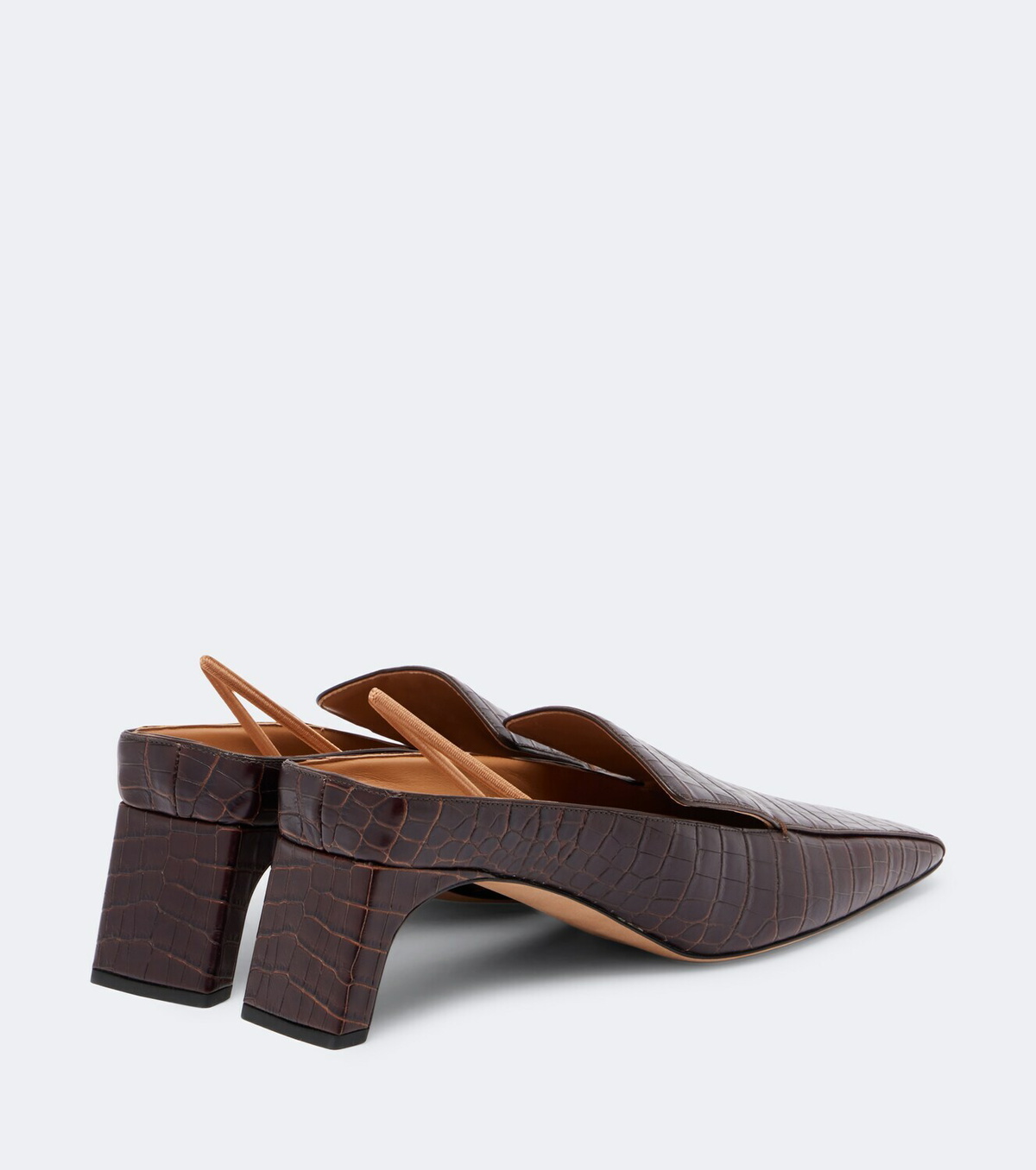 Calvin Klein Collection Tilda croc-effect leather slingback pumps