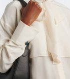 Veronica Beard Darlis tie-neck crêpe de chine blouse