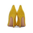 Gianvito Rossi Yellow Suede Ellipsis Heels