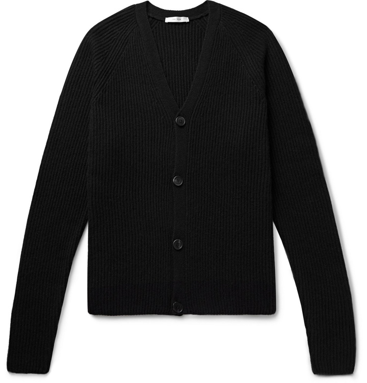 Photo: THE ROW - Francois Merino Wool and Cashmere-Blend Cardigan - Black