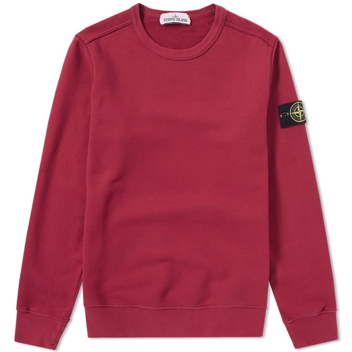 Photo: Stone Island Garment Dyed Crew Sweat Red