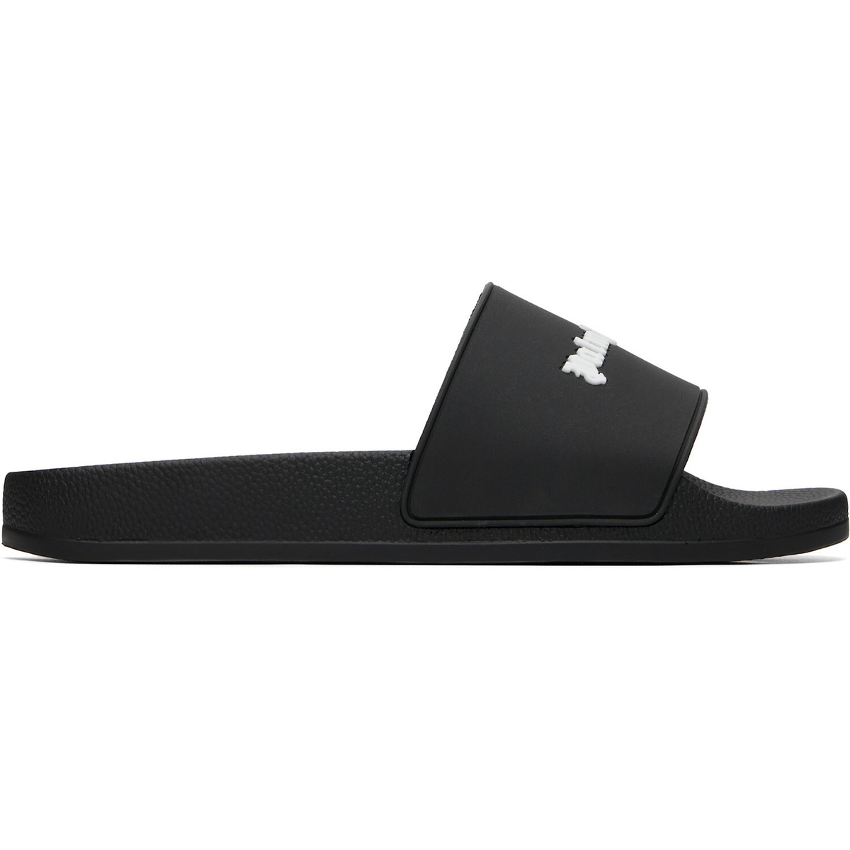 Palm Angels Black Classic Logo Pool Slides