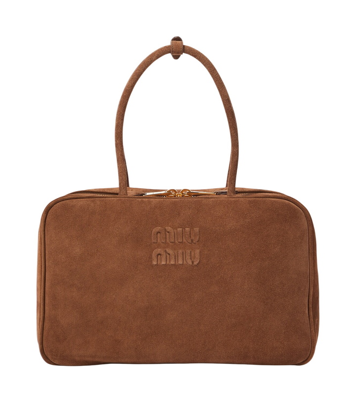 Photo: Miu Miu Logo suede tote bag